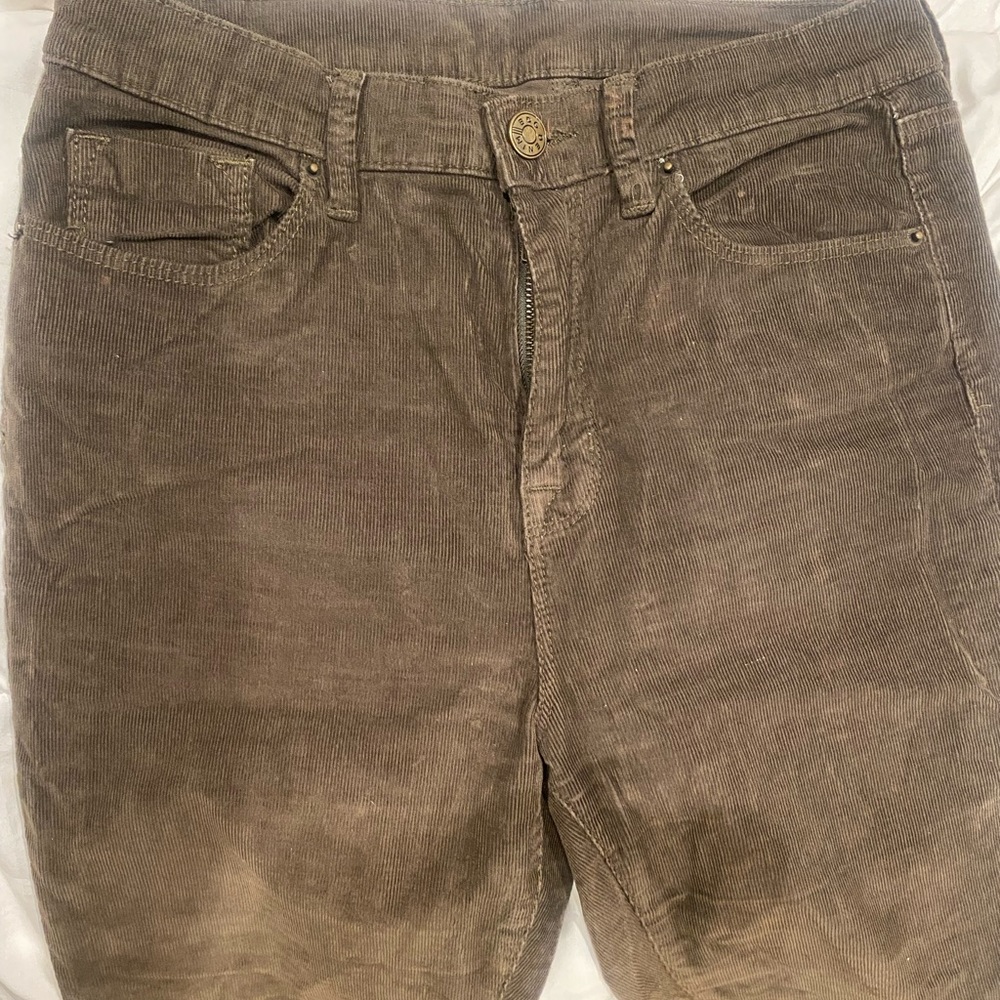 BCBG Green Corduroy pants - Size 28W Twig High Rise